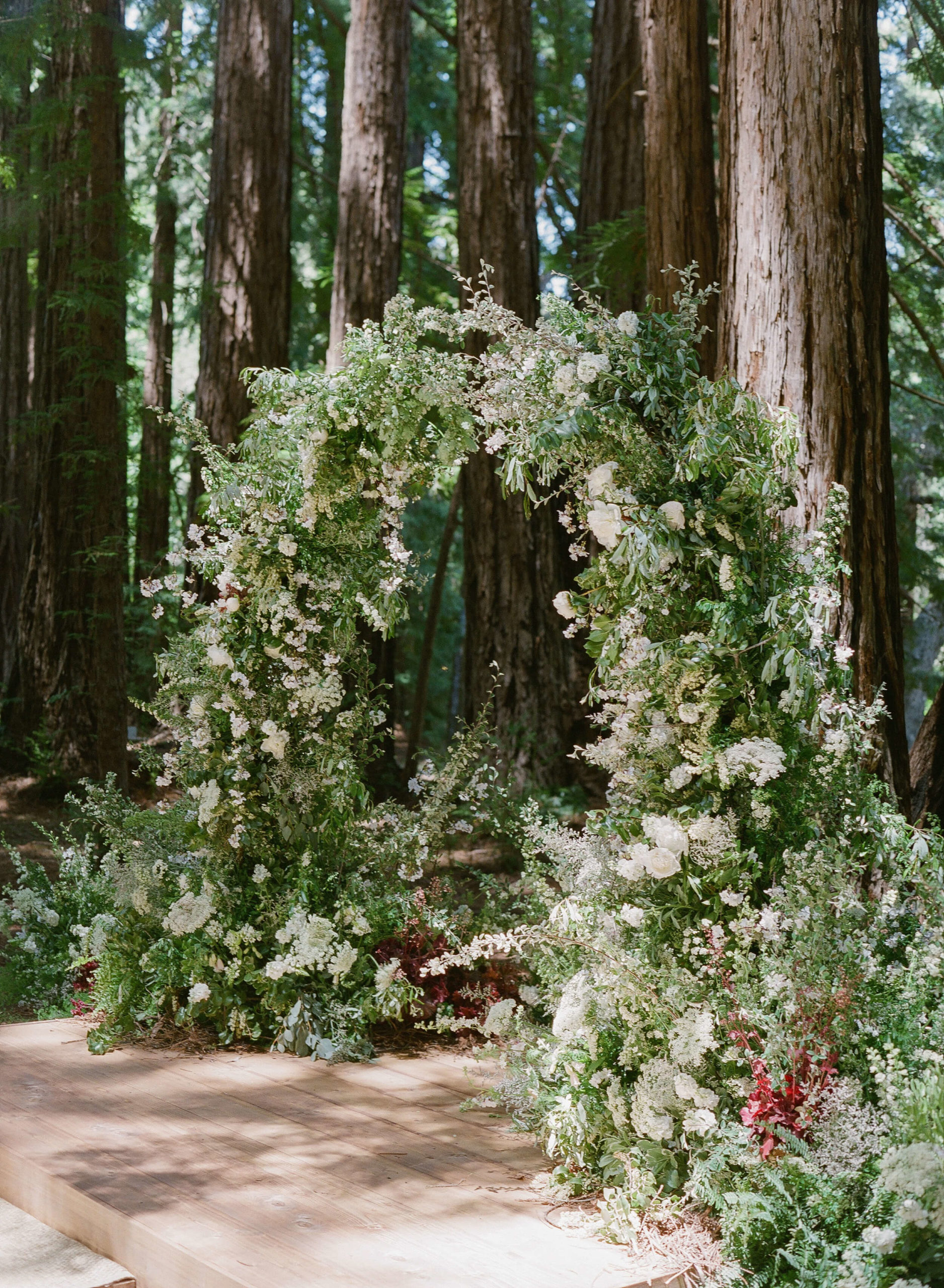 floral wedding ceremony arch 
