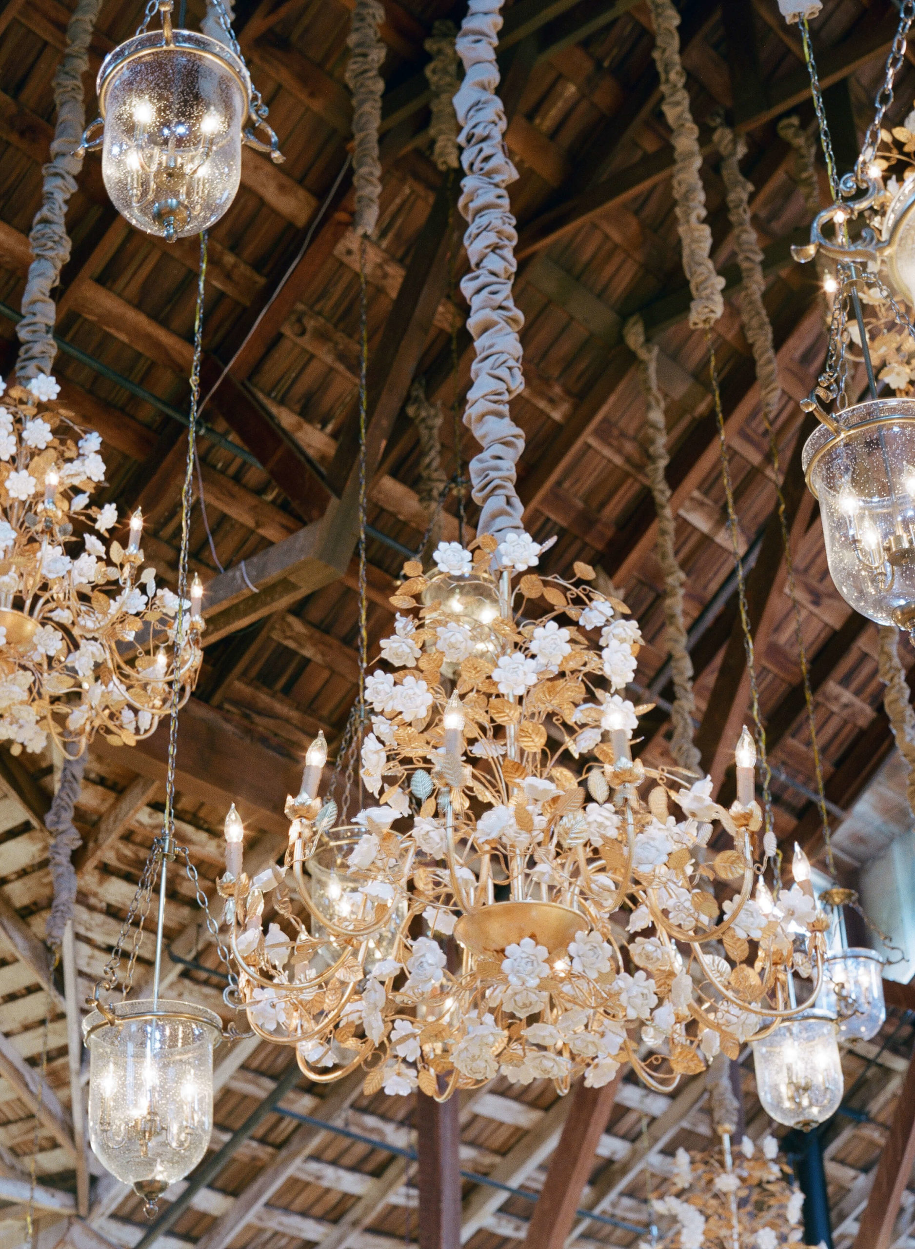 wedding reception chandeliers