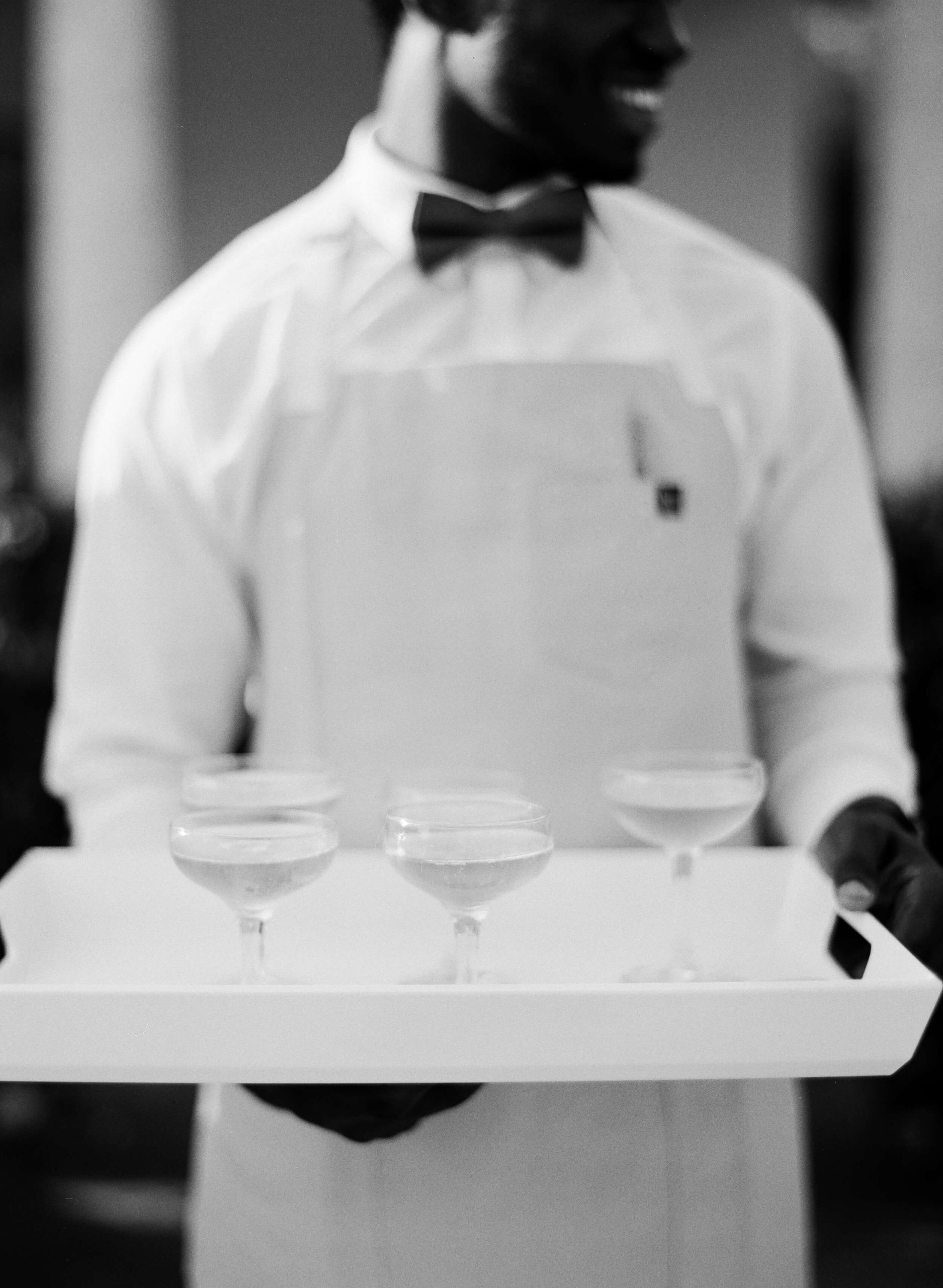 cocktails served on a tray