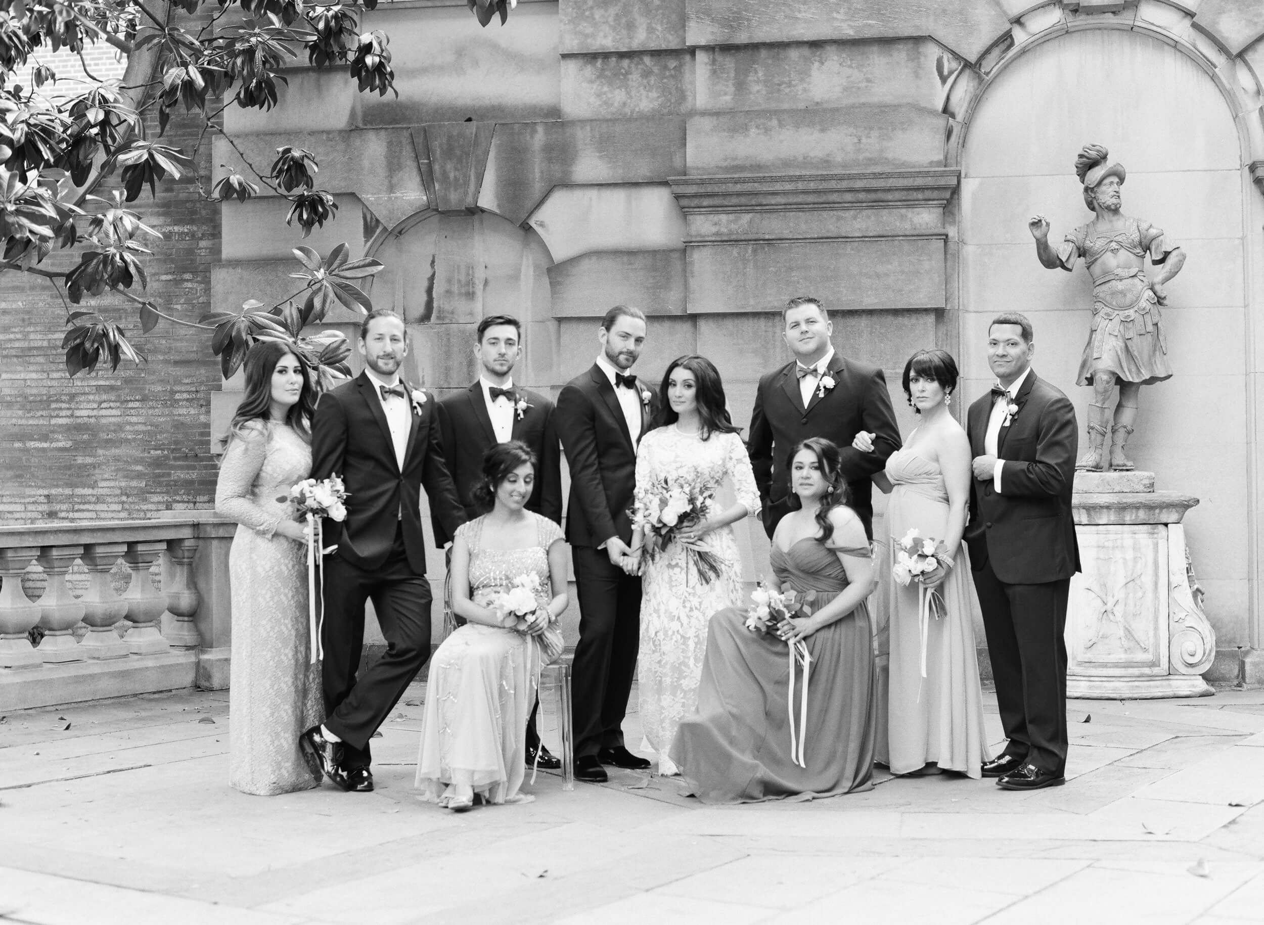 family portrait at wedding in Washington, D.C.