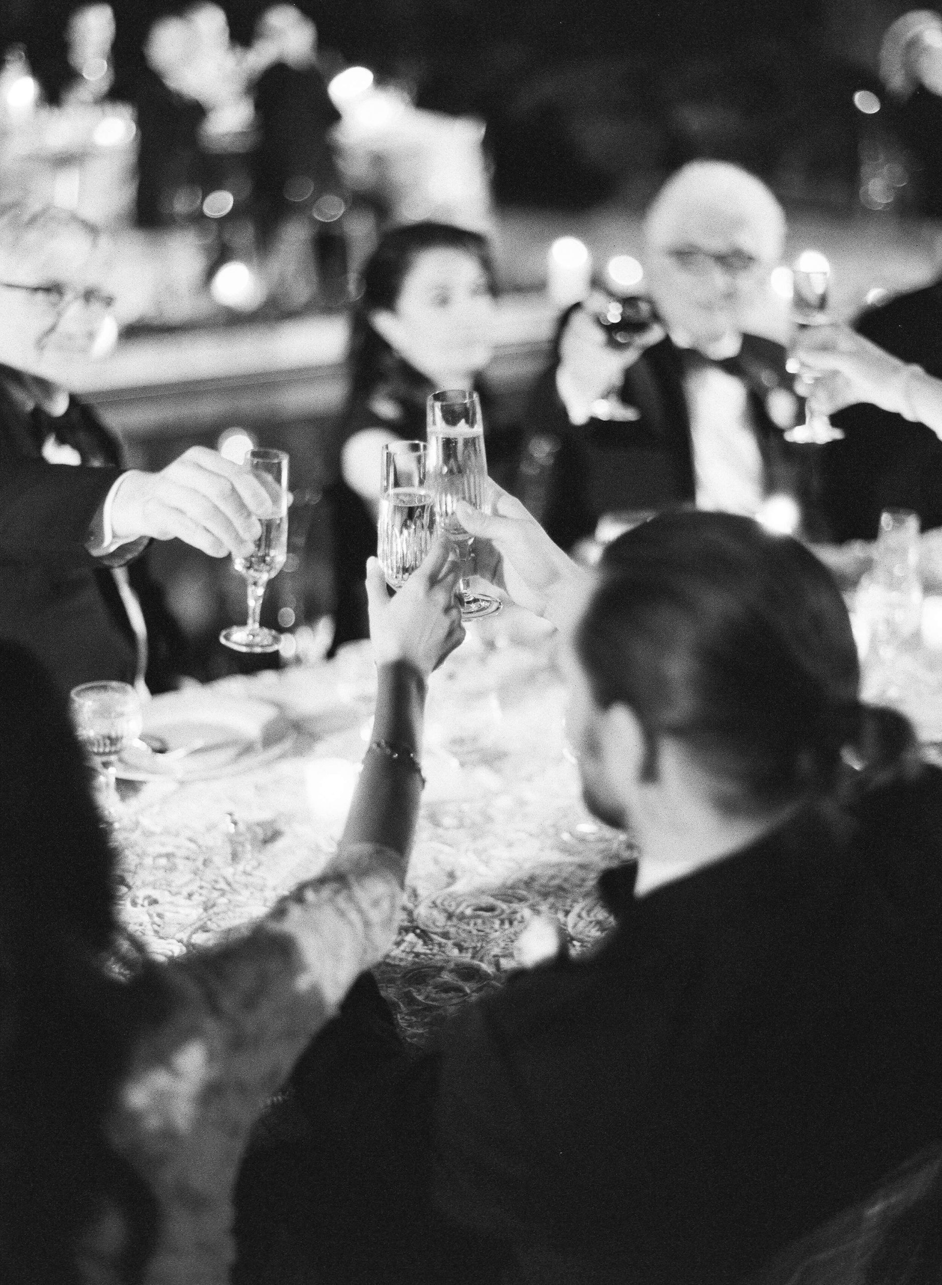 champagne toast at wedding in Washington