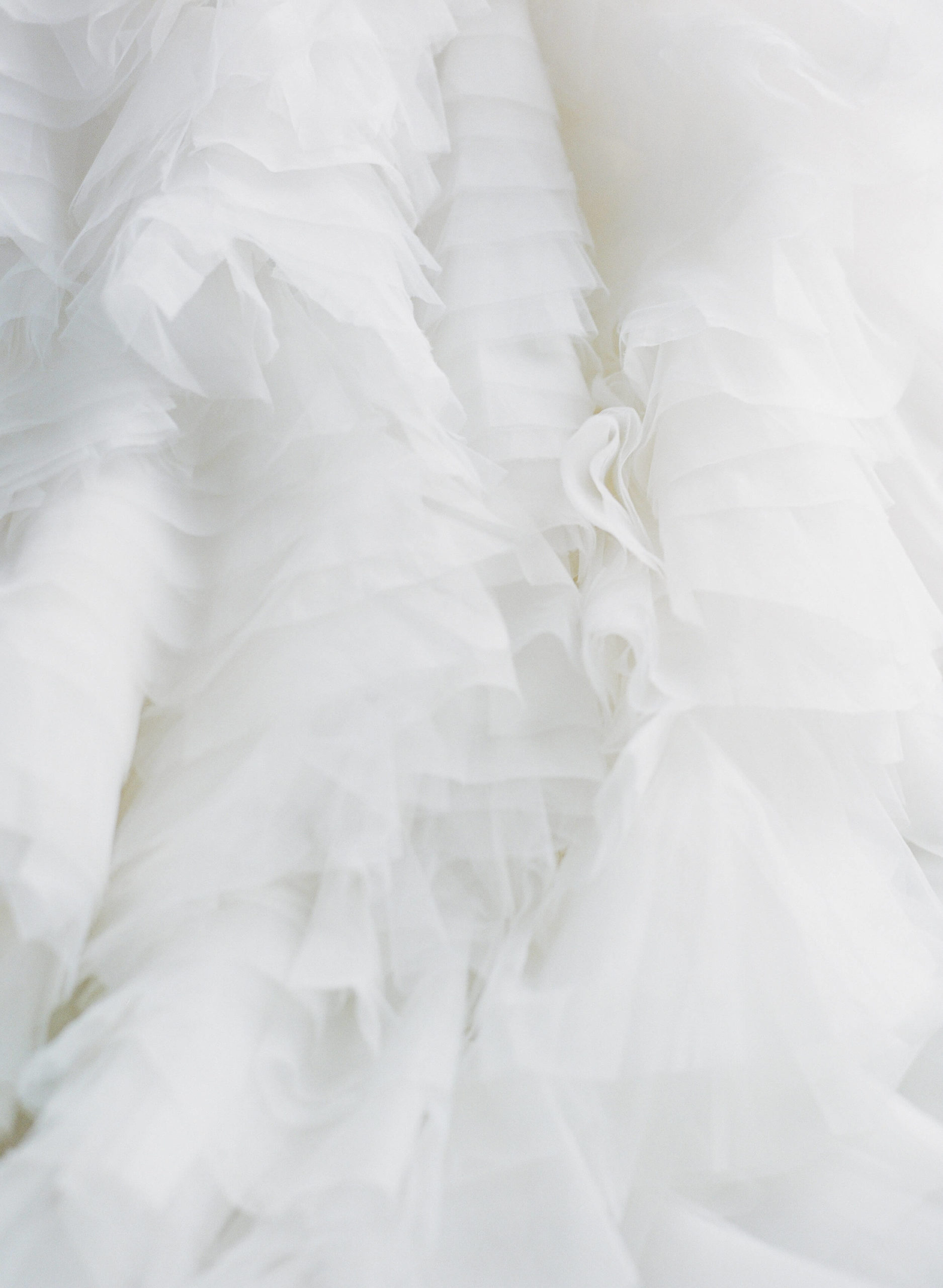 layers of white tulle