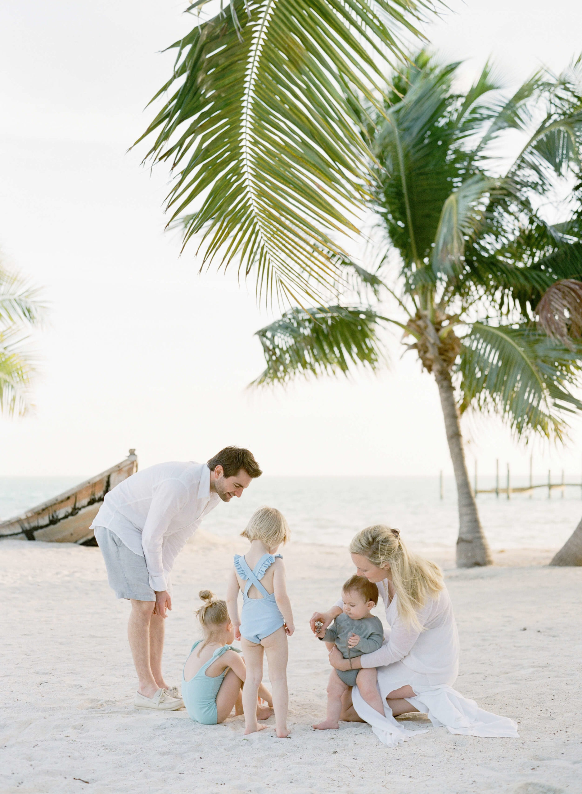 family portrait in Islamorada Florida on the beach
