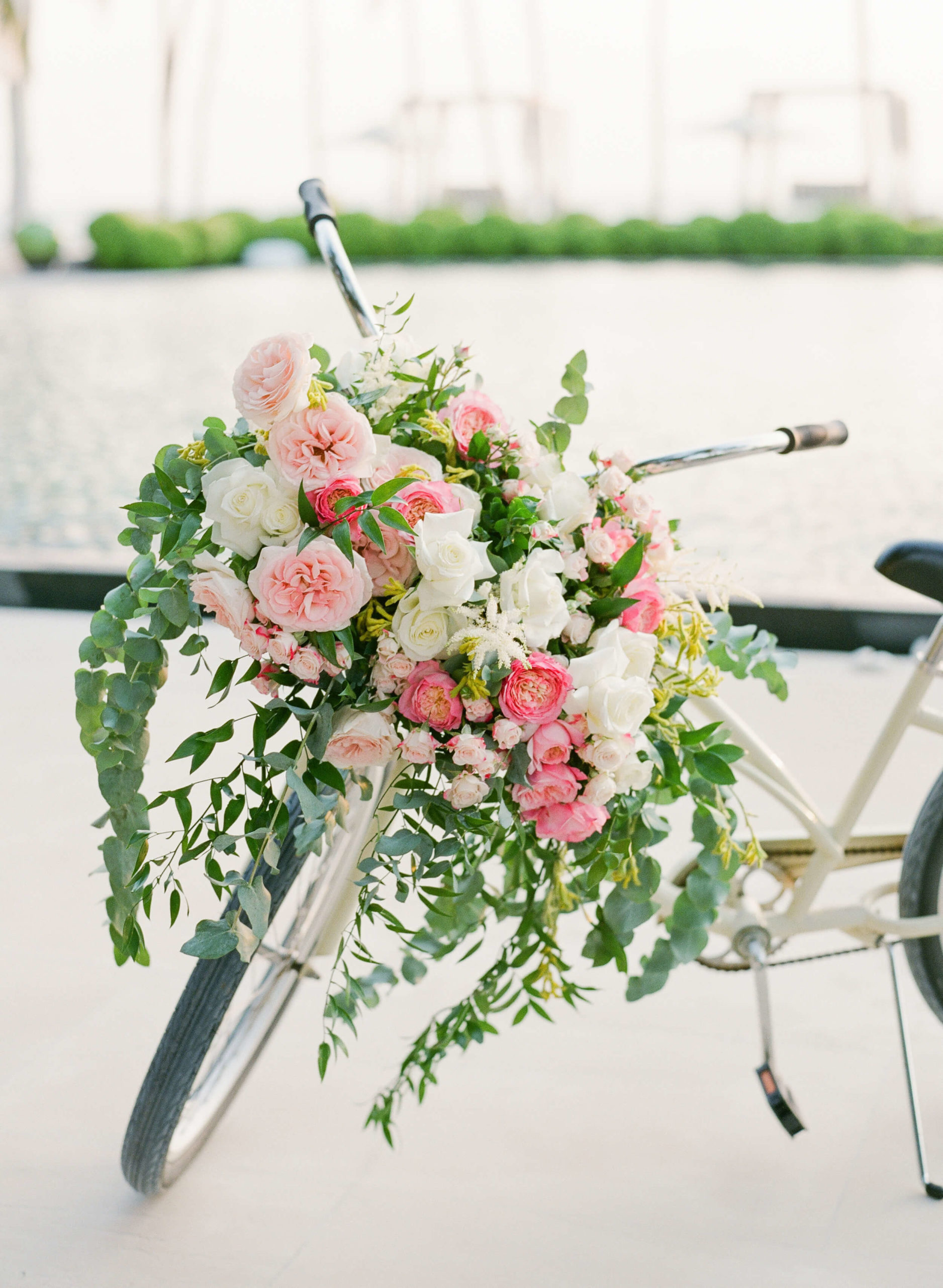 bike with floral bouquet