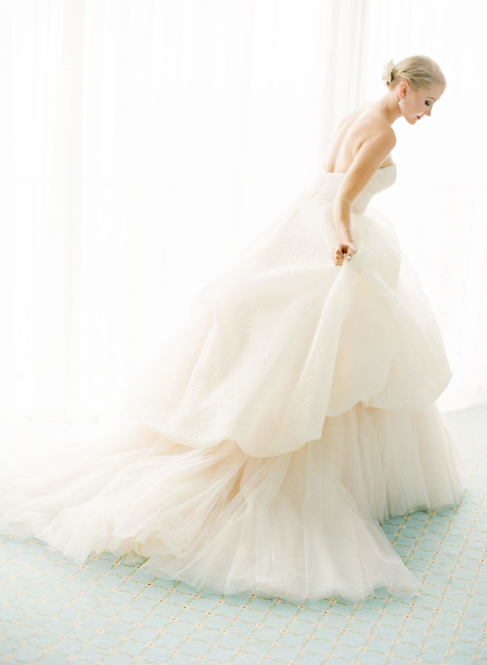 pale blush wedding gown
