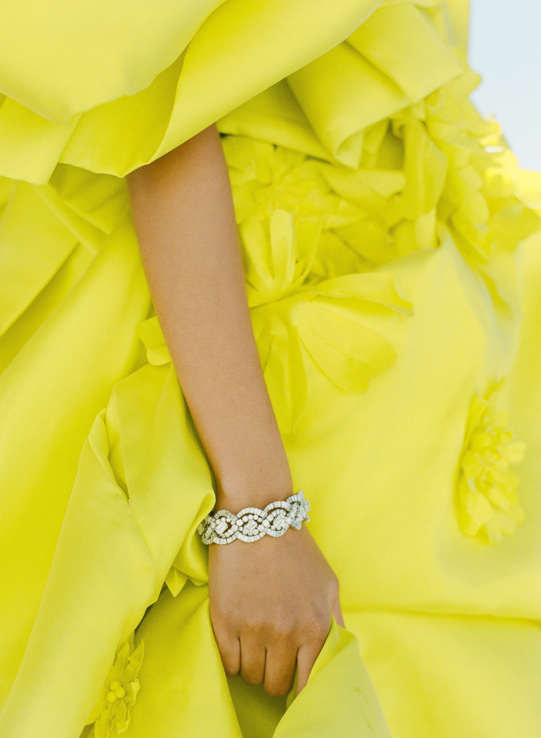 Vivid Diamonds bracelet with yellow gown