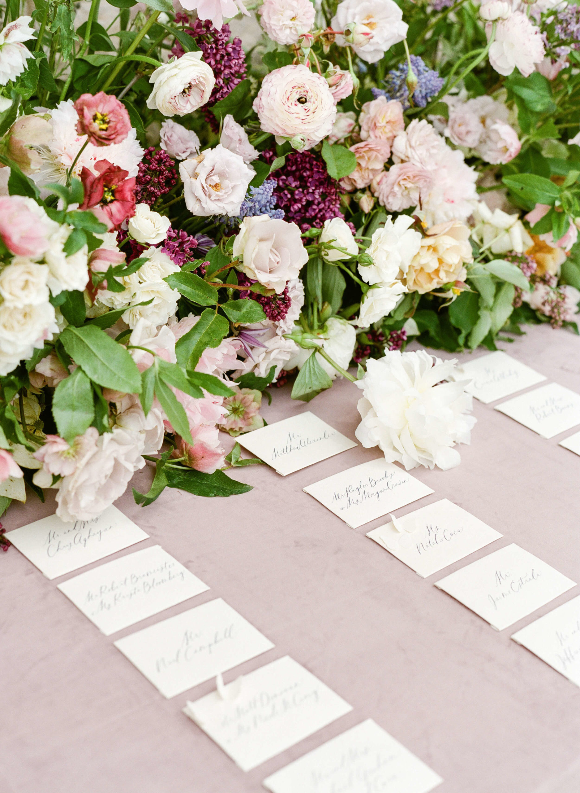 garden themed wedding placecards