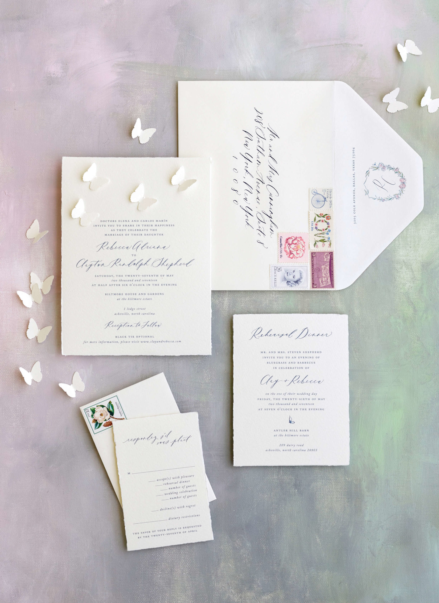 French renaissance wedding invitations