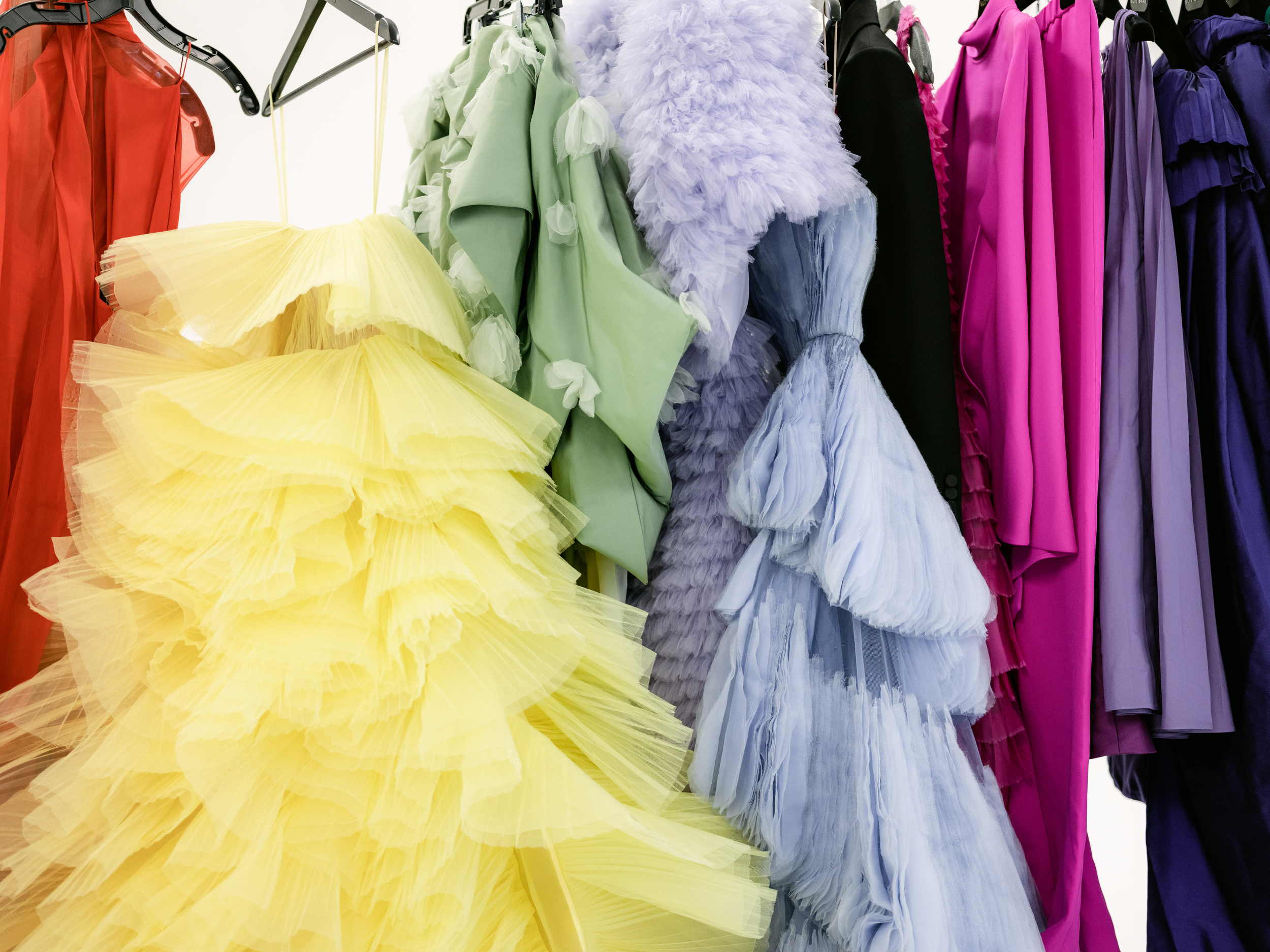 colorful couture gowns
