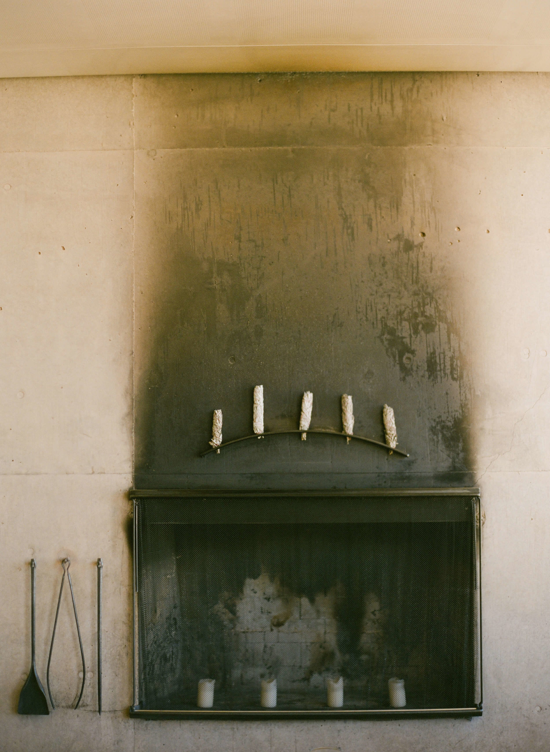 rustic fireplace 
