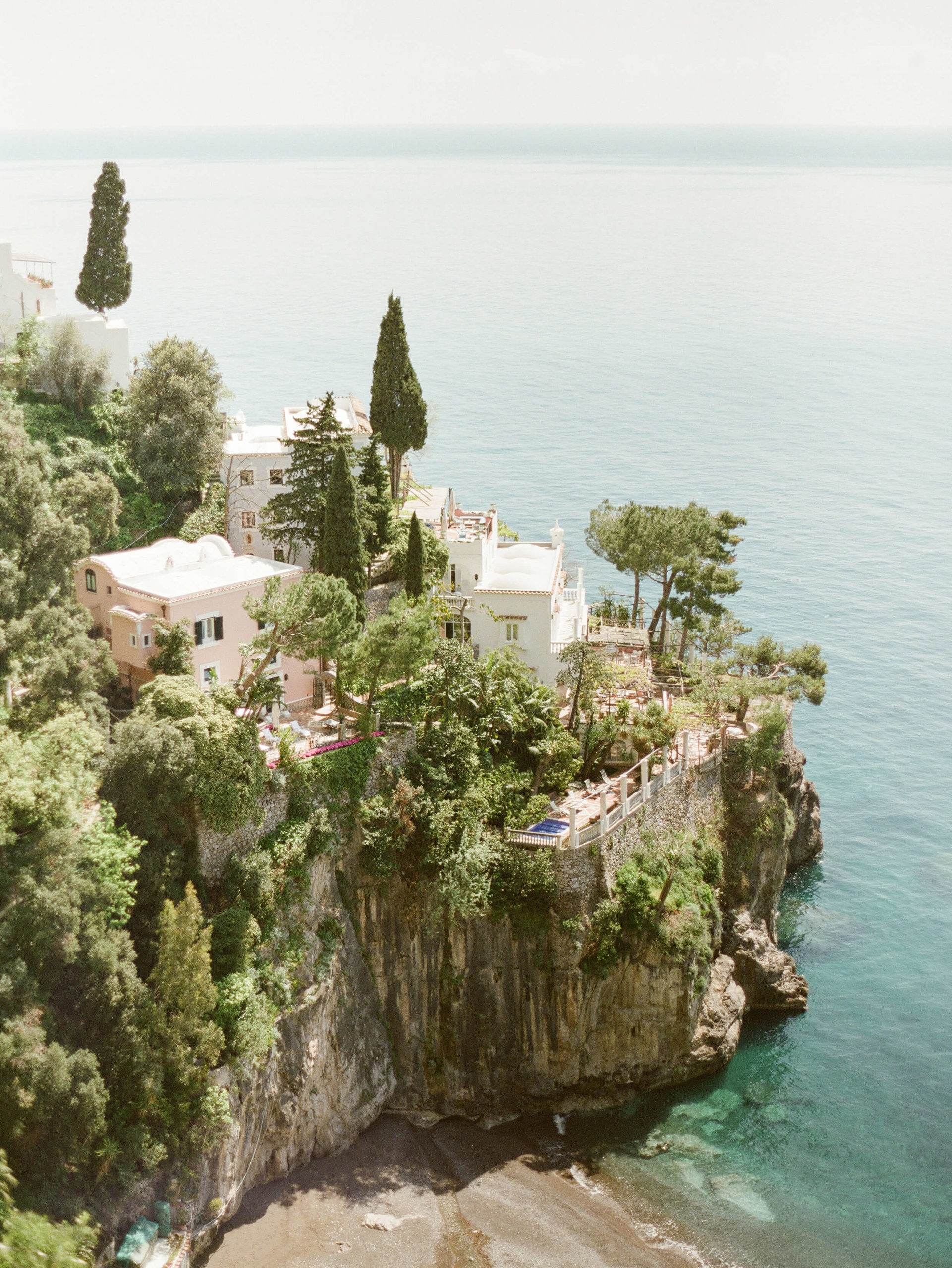 Cliffside with houses on the Amalfi Coast