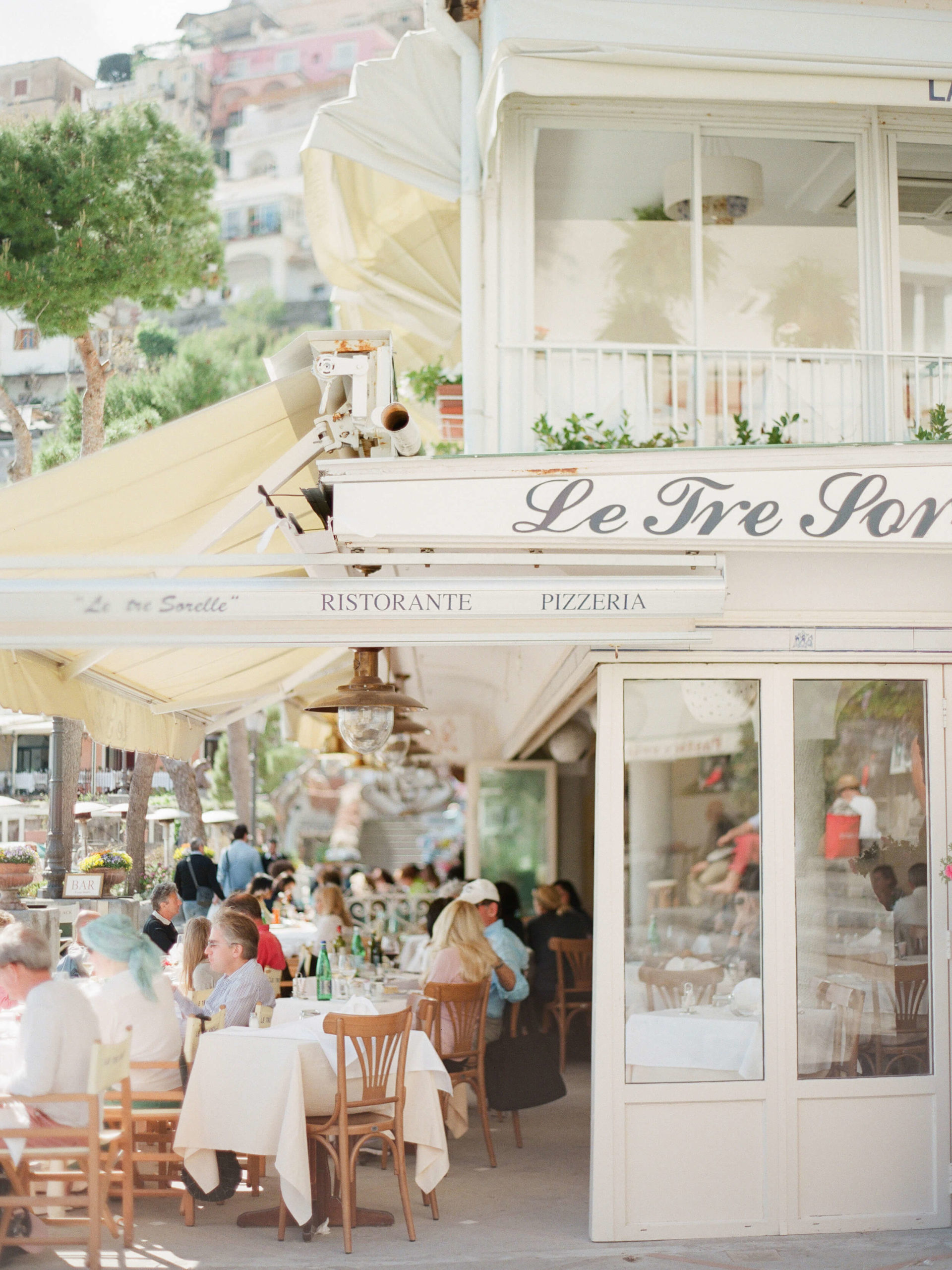 Cafe in Positano, Italy from 72 hours on the Amalfi Coast travel guide