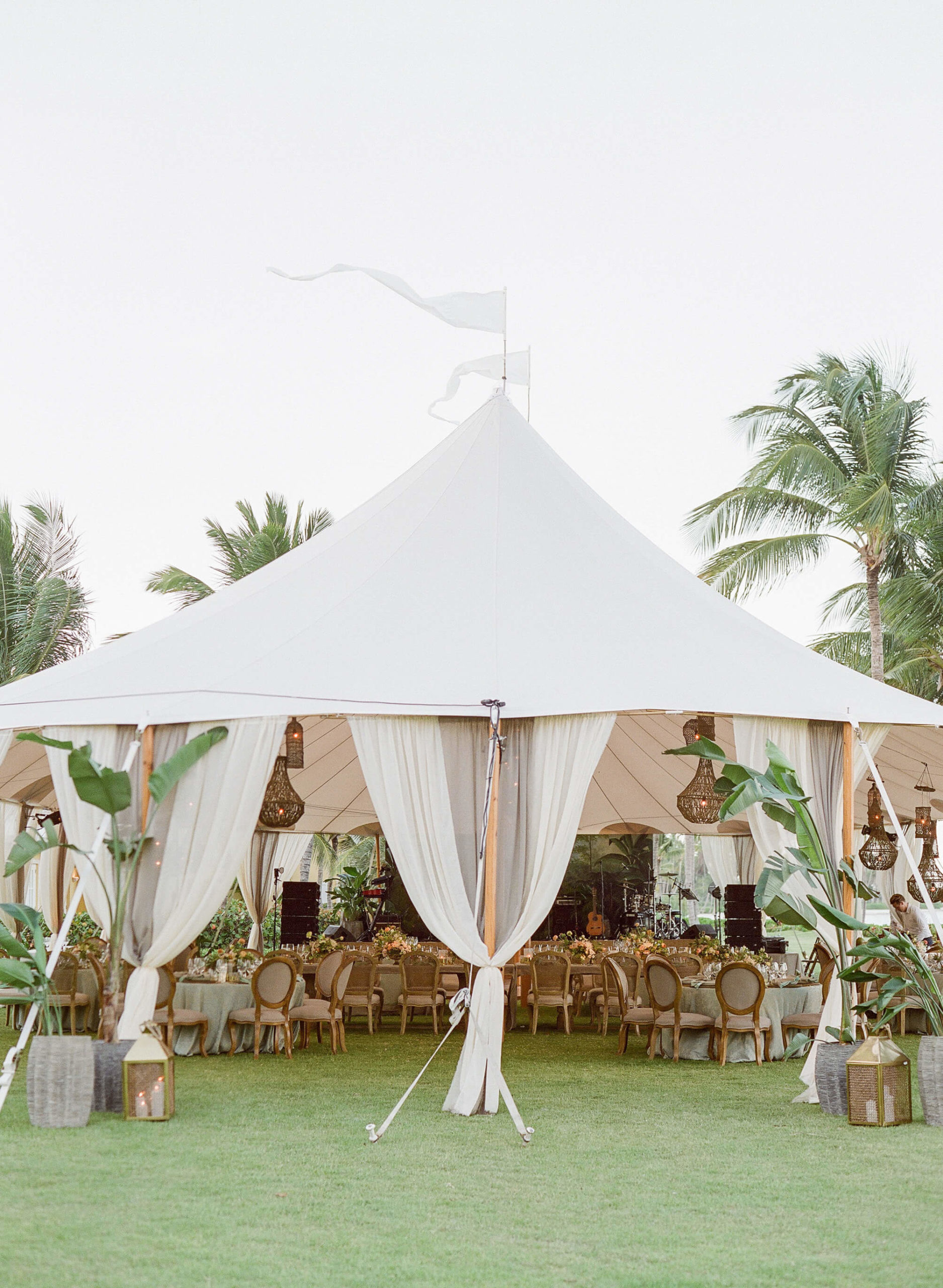 a rented tent is a sustainable way to give back through your wedding