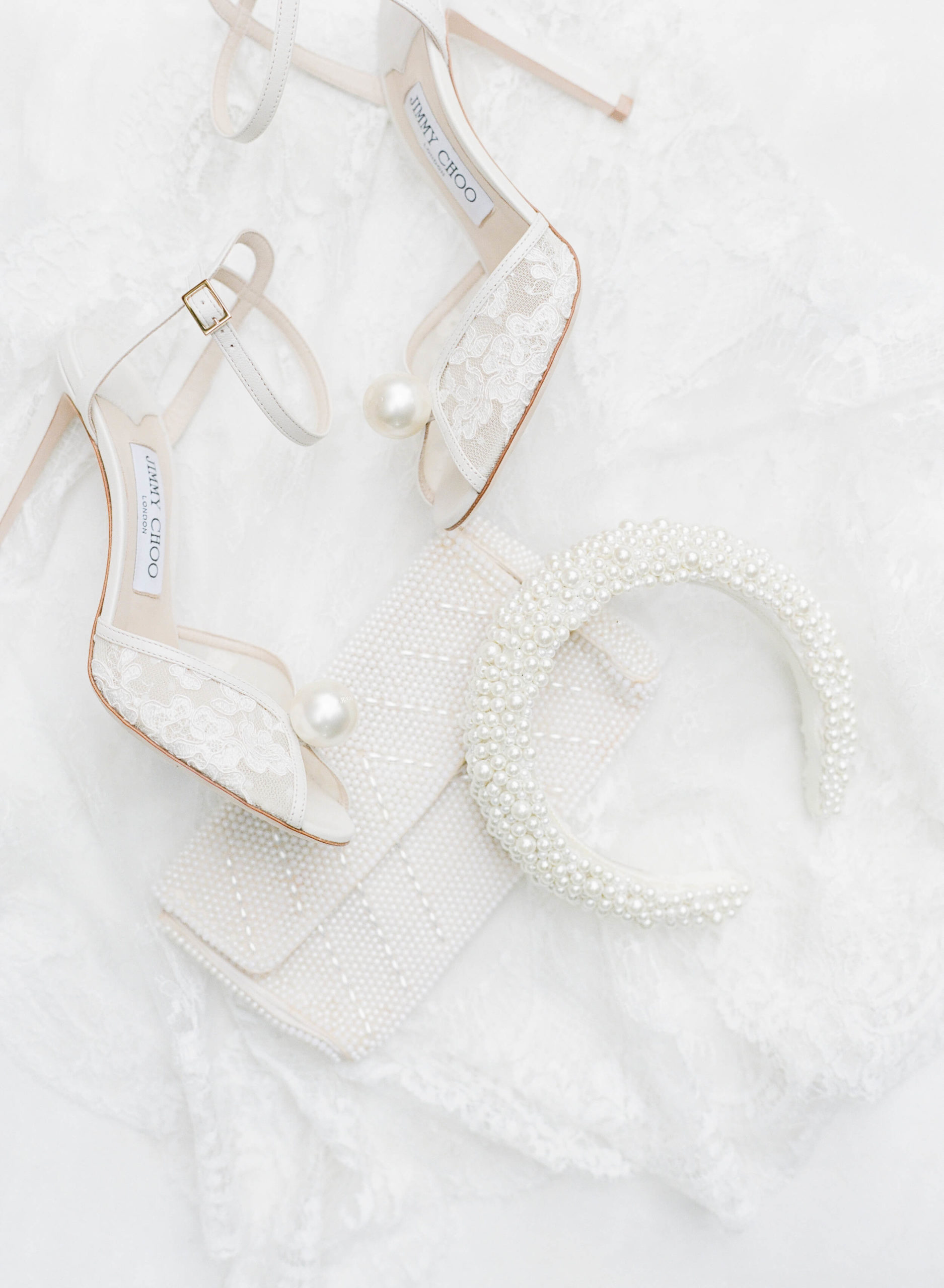 Bride's shoes and accessories