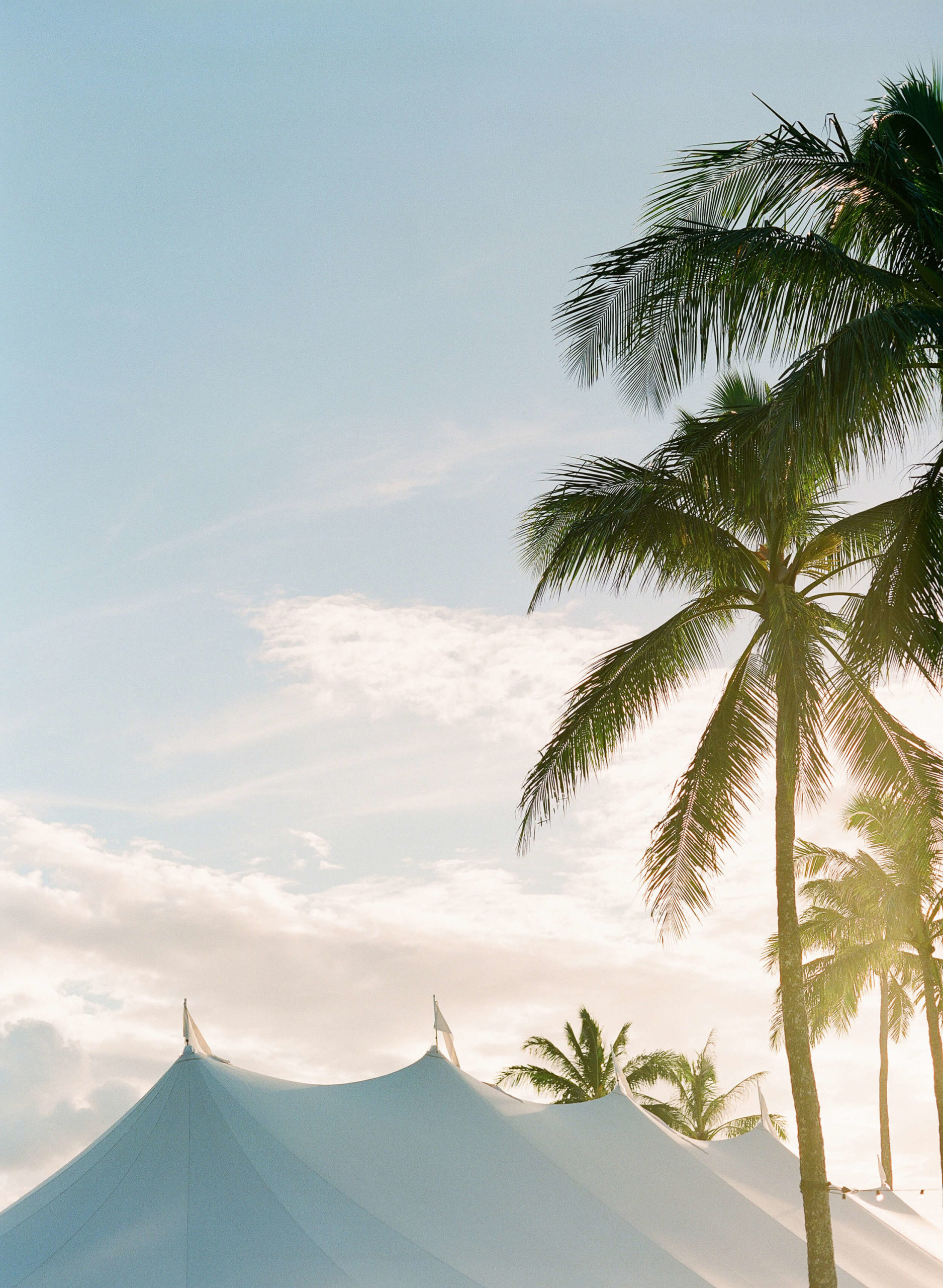Destination wedding tent in Hawaii