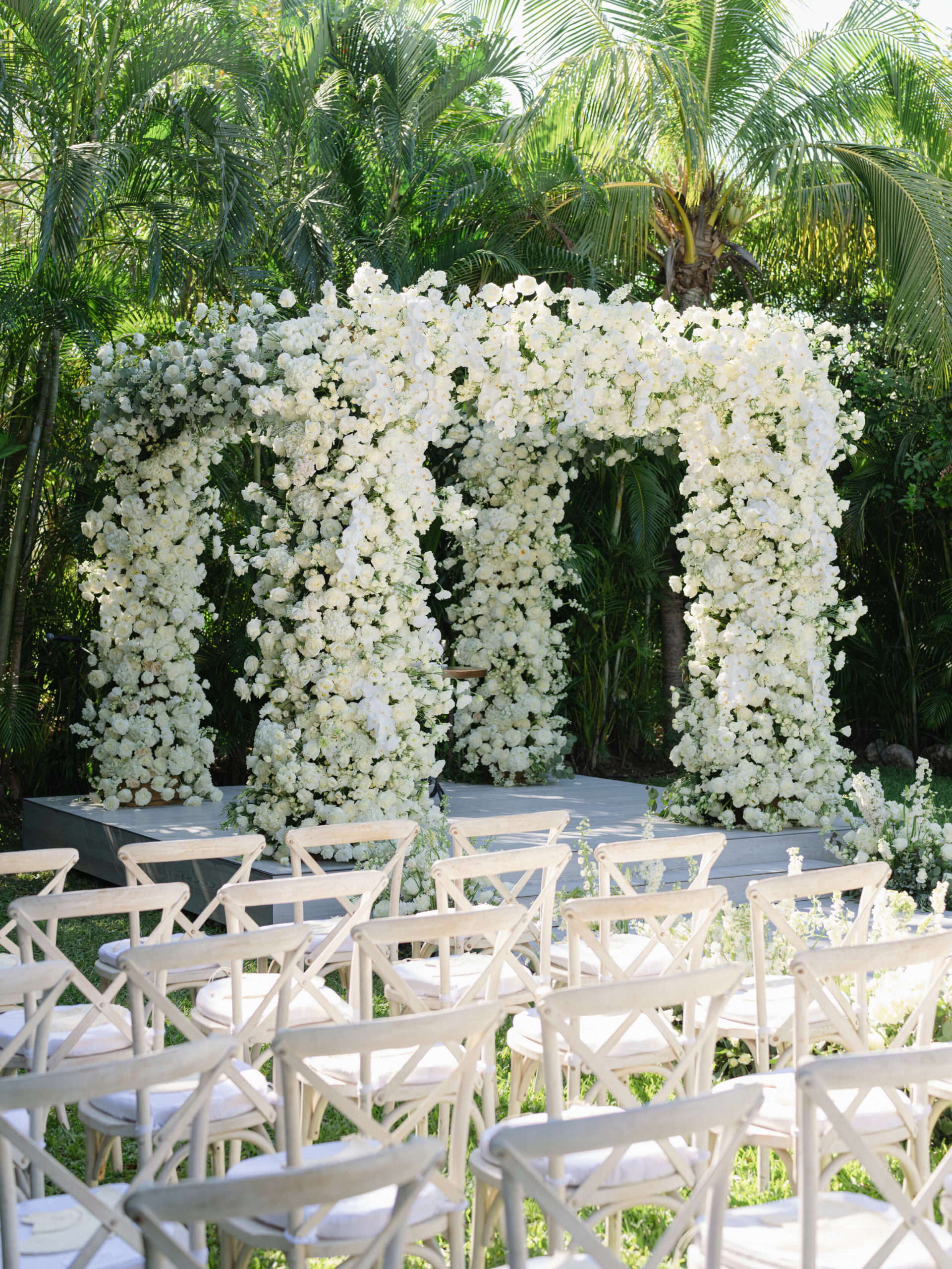 Ceremony details at Danielle and Lucas' Rosewood Mayakoba wedding in Playa del Carmen