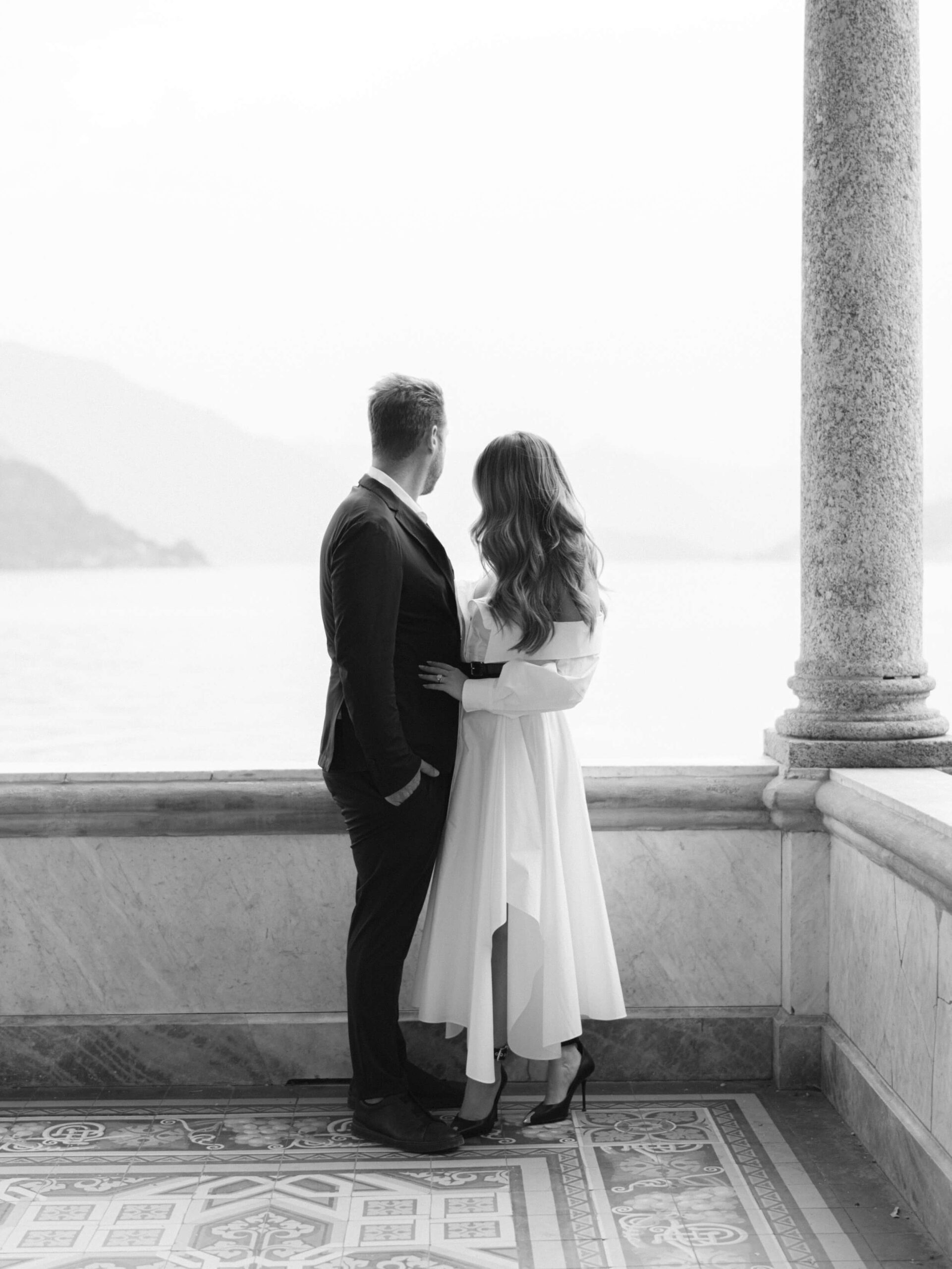 Jourdan and Nick looking out on Lake Como