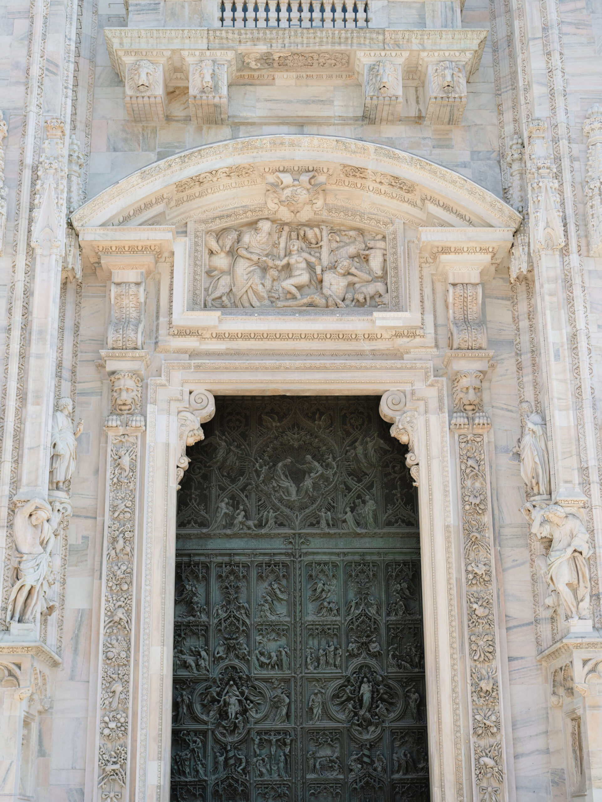 century old doors at Chiesa di San Fedele