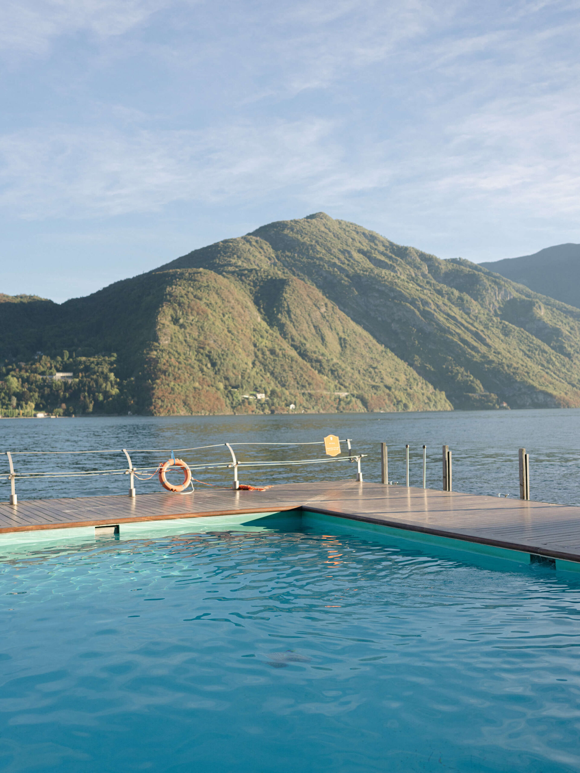 Outdoor pool on Lake Como