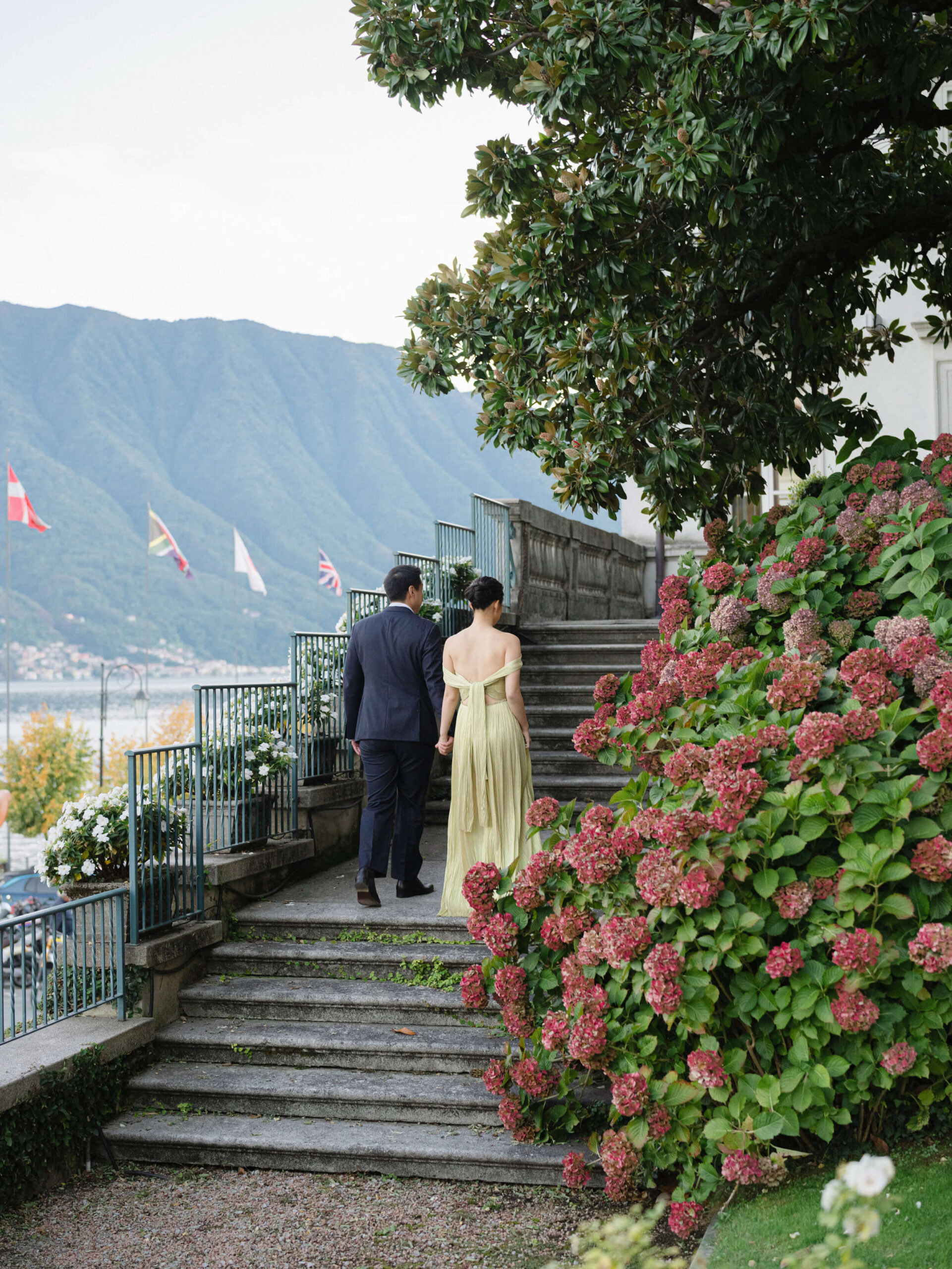 pathwalk overlooking Lake Como