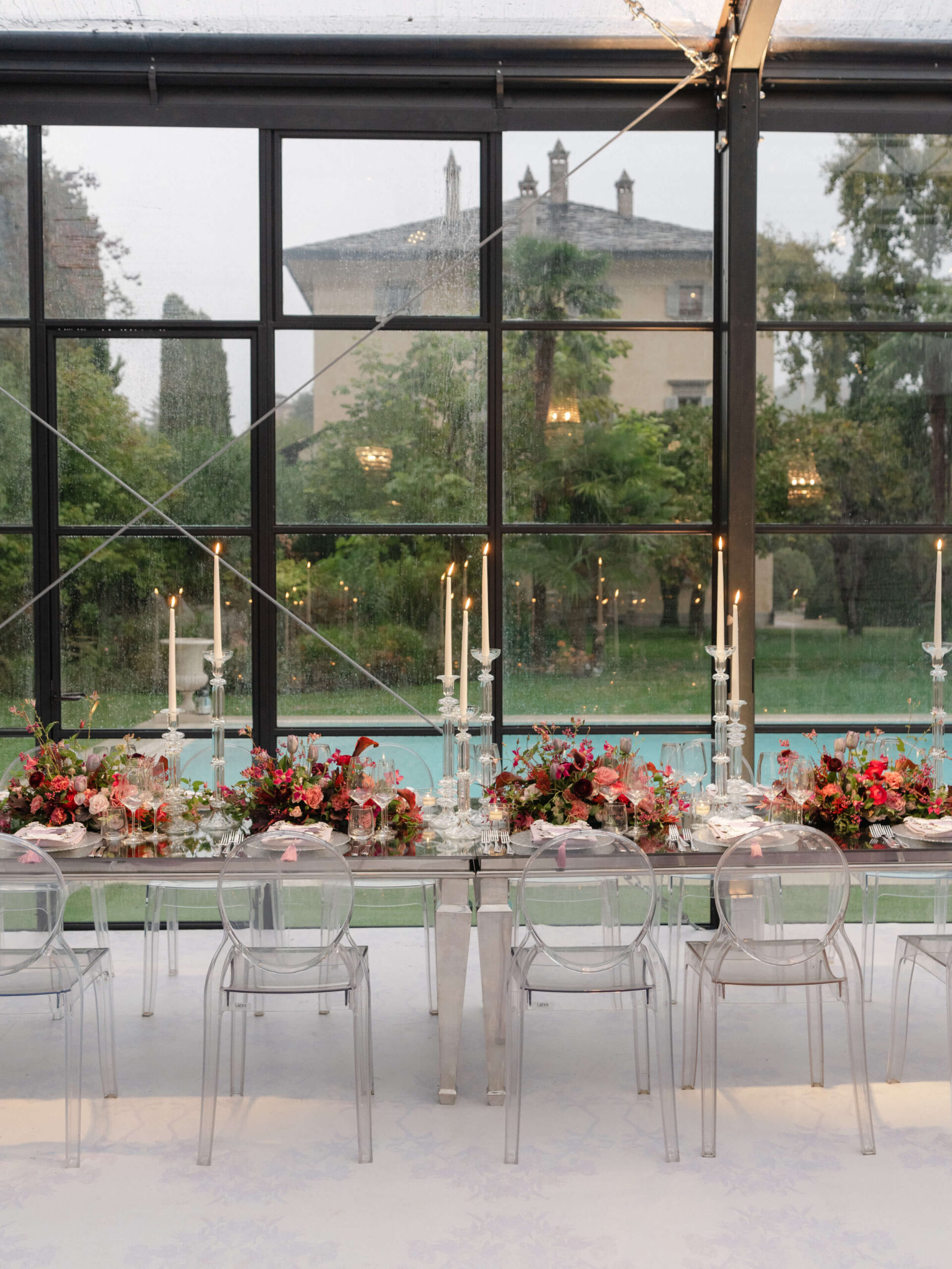 Villa Balbiano wedding reception design by Sarah Haywood