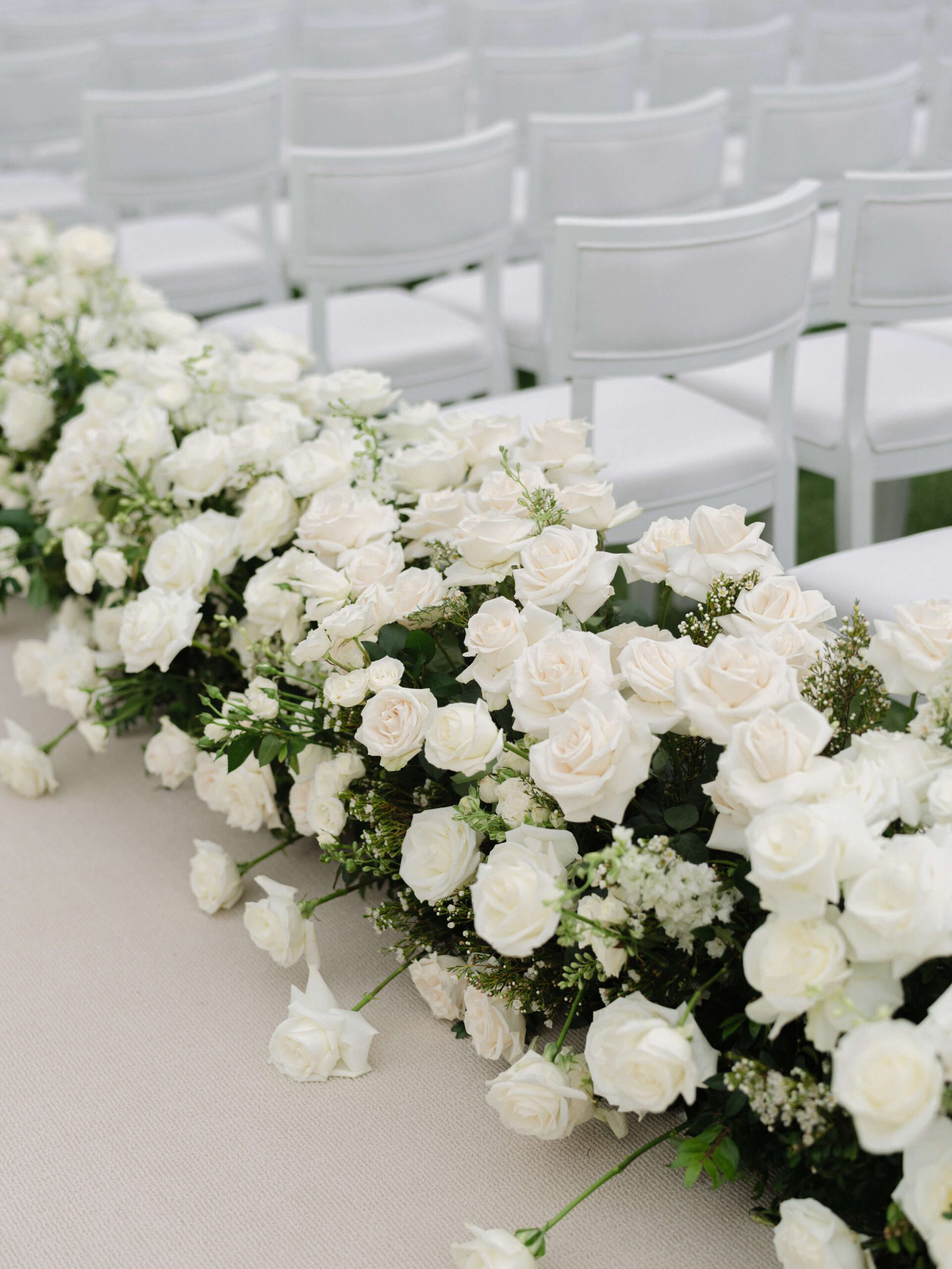 Amanda and David wedding flower ceremony